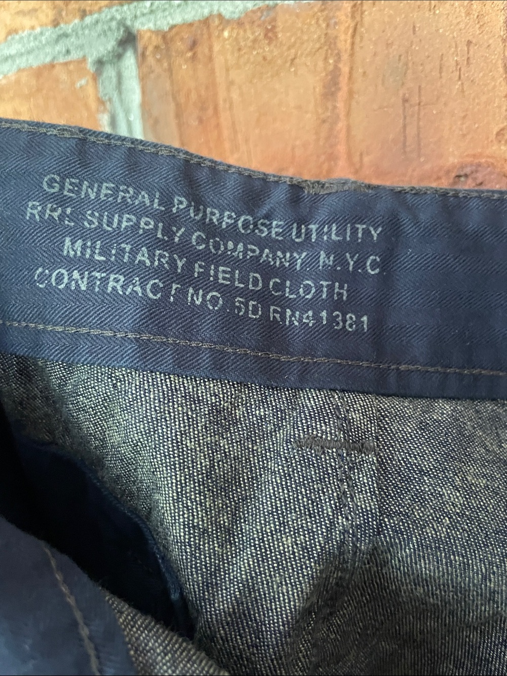 $395 RRL navy Cargo pant - Picture 4 of 8